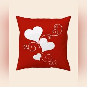 New Heart Graphic Throw Pillow Cover